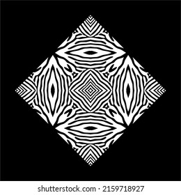 Black-White Stripes Lines Motifs Pattern Inspired by Zebra. Decoration for Interior, Exterior, Carpet, Textile, Garment, Cloth, Silk, Tile, Plastic, Paper, Wrapping, Wallpaper, Pillow, Background, Ect