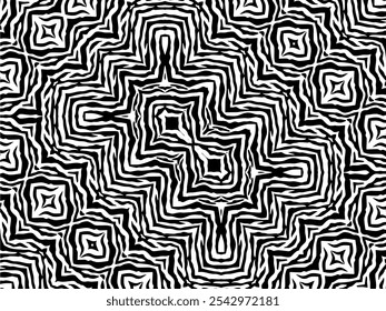 Black-White Stripes Lines Motifs Pattern Inspired by Zebra. Decoration for Interior, Exterior, Carpet, Textile, Garment, Cloth, Silk, Tile, Plastic, Paper, Wrapping, Wallpaper, Pillow, Background, Etc
