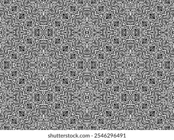 Black-White Stripes Lines Motifs Pattern Inspired by Zebra. Decoration for Interior, Exterior, Carpet, Textile, Garment, Cloth, Silk, Tile, Plastic, Paper, Wrapping, Wallpaper, Pillow, Background, Etc