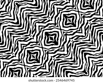 Patrón de líneas de rayas negras y blancas inspirado en la cebra. Decoración para el interior, exterior, alfombra, materia textil, ropa, paño, seda, azulejo, plástico, papel, envoltura, Fondo de pantalla, almohada, fondo, etc