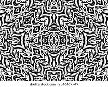 Black-White Stripes Lines Motifs Pattern Inspired by Zebra. Decoration for Interior, Exterior, Carpet, Textile, Garment, Cloth, Silk, Tile, Plastic, Paper, Wrapping, Wallpaper, Pillow, Background, Etc