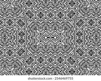Black-White Stripes Lines Motifs Pattern Inspired by Zebra. Decoration for Interior, Exterior, Carpet, Textile, Garment, Cloth, Silk, Tile, Plastic, Paper, Wrapping, Wallpaper, Pillow, Background, Etc