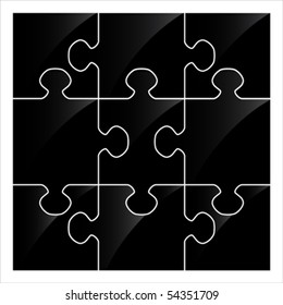 BLACK-WHITE vector puzzle