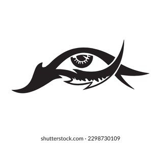 Blackwork tattoo flash. Eye of Providence. Masonic symbol. All seeing eye inside triangle pyramid. New World Order. Sacred geometry, religion, spirituality, occultism. Isolated vector illustration