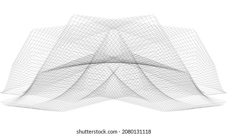 Blacl lines abstract background, geometric dynamic pattern, vector modern design texture.