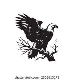 Blad eagle silhouette vector image 