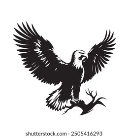 Blad eagle silhouette vector image 