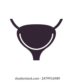 Bladder anatomy icon, human anatomy body