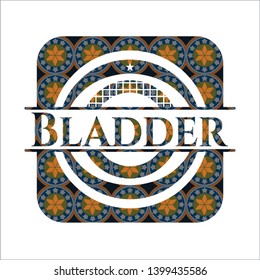 Bladder arabesque emblem. arabic decoration.