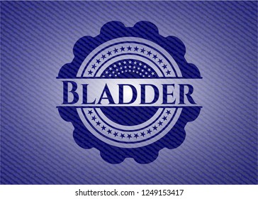 Bladder badge with jean texture