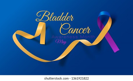 Bladder Cancer Awareness Calligraphy Poster Design Stock Vector ...