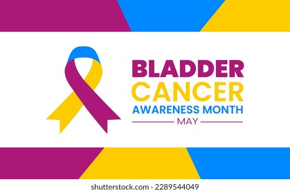 Bladder Cancer Awareness Month background or banner design template celebrate in may