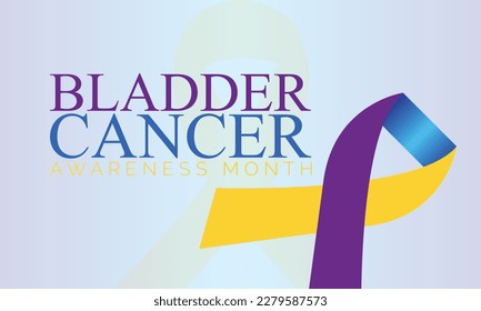 Bladder cancer awareness month observed each year in May.Vector illustration template background design.