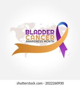 Bladder cancer awareness month vector illustration. Suitable for greeting card, poster and banner.