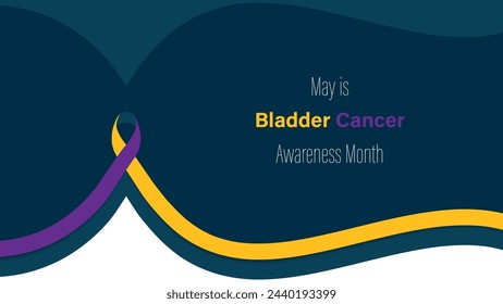 Mes de la conciencia del cáncer de vejiga, ilustración vectorial