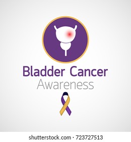 Bladder Cancer Awareness Vector Icon Design Illustration