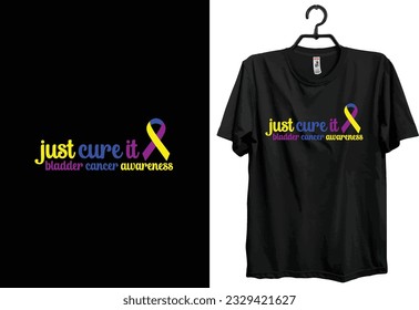 Bladder cancer t-shirt design. Typography t-shirt design. Custom t-shirt design. World cancer t-shirt design.