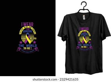 Bladder cancer t-shirt design. Typography t-shirt design. Custom t-shirt design. World cancer t-shirt design.