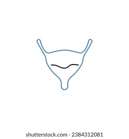 Bladder concept line icon. Simple element illustration.Bladder concept outline symbol design.