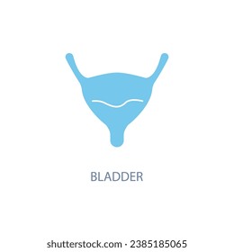 Bladder concept line icon. Simple element illustration.Bladder concept outline symbol design.