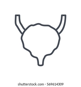 bladder disease line icon