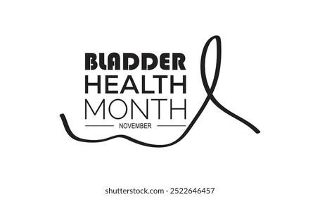 Bladder Health Month is observed every year on November. Medical Healthcare Awareness concept. background, placard, banner template Vector illustration design.