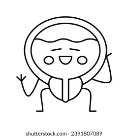 bladder healthcare line icon vector. bladder healthcare sign. isolated contour symbol black illustration