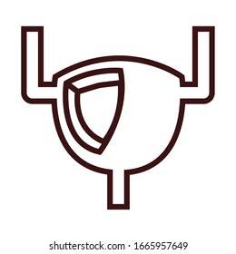 bladder human organ line style vector illustration design