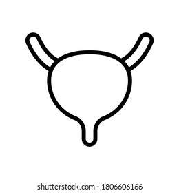 Blase Human Organ White Line Symbol