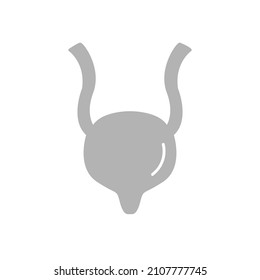 icono de vejiga en fondo blanco, ilustración vectorial