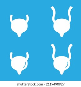 icono de vejiga en fondo blanco, ilustración vectorial
