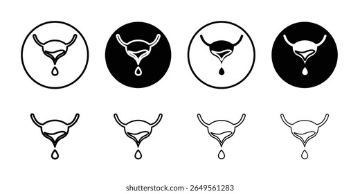 Bladder icon thin flat simple illustration symbol