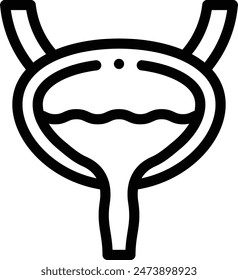 bladder icon. Thin Linear Style Design Isolated On White Background