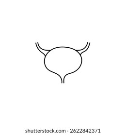 Ícone De Linha De Bexiga - Vetor De Anatomia Mínima