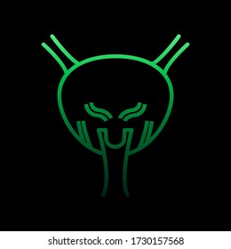 Bladder, organ nolan icon. Simple thin line, outline vector of Human organ icons for ui and ux, website or mobile application
