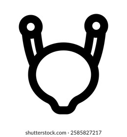 bladder outlined black style icon