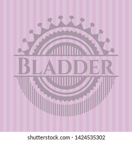 Bladder retro style pink emblem. Vector Illustration. Detailed.