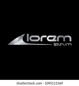 blade, abstract silver logo template