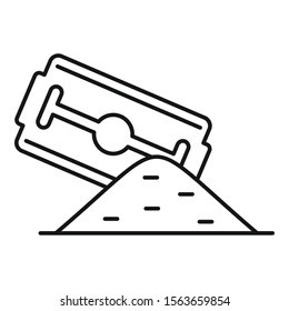 Blade addiction icon. Outline blade addiction vector icon for web design isolated on white background