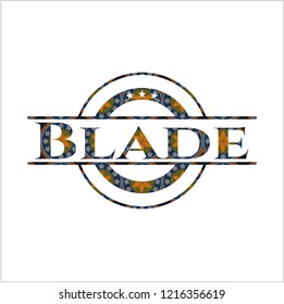 Blade arabesque emblem background. arabic decoration.