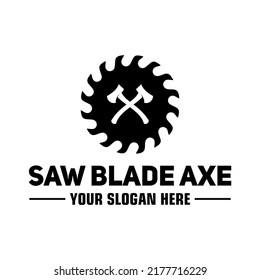 Blade with Axe  Logo Design Inspiration Idea