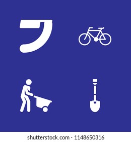 blade, bicycle and trolley vector icon for graphic design and web