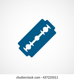 Blade Blue Flat Icon On White Background