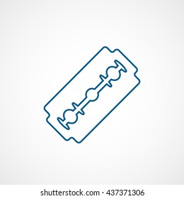 Blade Blue Line Icon On White Background