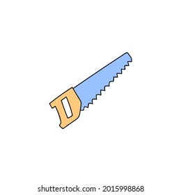 Blade, carpentry construction saw tool icon in color icon, isolated on white background 