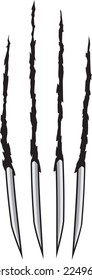 Blade Claw Ripping Surface Illustration Variations