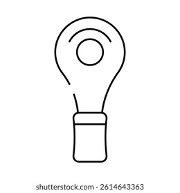 blade for cut callus line icon vector. blade for cut callus sign. isolated contour symbol black illustration