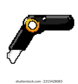 blade cutter knife game pixel art retro vector. bit blade cutter knife. old vintage illustration
