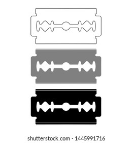 Blade graphic icons set. Razors isolated signs on white background. Vector illustration