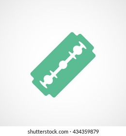 Blade Green Flat Icon On White Background